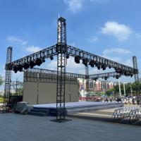 Structure de scène en aluminium carré 6061-T6 de 400 mm avec arche de toit pour événements, DJ et éclairage de scène pour activités