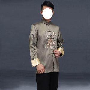 Tops bordados para hombre, ropa tradicional china con estampado de Fénix, traje Dragon Tang, ropa de manga larga, chaqueta de Año Nuevo para Festival - Product Image 5