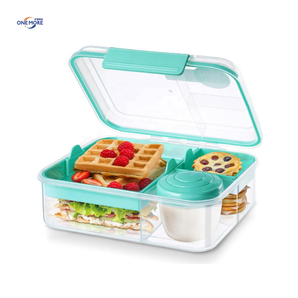 LZC LADYS GIFT Silicone Reusable Snack Containers With Lids, 3 Pack Double/2 Compartment Snackle Box Container For Salad Sauce, Condiment