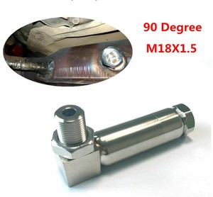Cnc Turning Part 90 Degrees <b>Mini</b> Catalytic Converter Catalytic Exhaust Gas Exhaust Catalyst Rear Oxygen Sensor Check Engine - Product Image 3