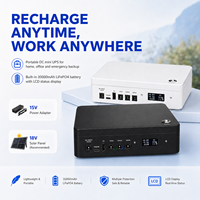 65W Mini DC UPS 5V 12V 19V PD3.0 96Wh UPS 30000mAH Baterai LiFePo4 Cadangan Lebih Lama untuk Rumah, Kantor, Cadangan Darurat