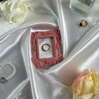 Mini cadre photo créatif DIY de style baroque européen, en résine naturelle colorée, pour présentation de bijoux et bagues, accessoire de photographie et cadre décoratif