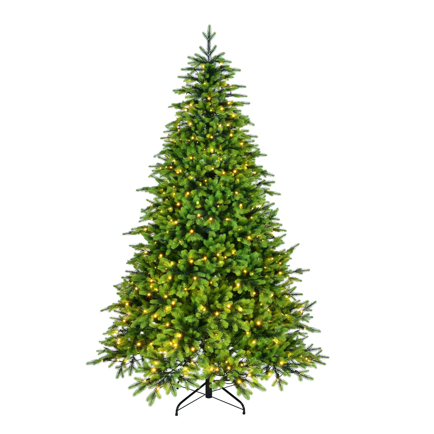 Árvore de Natal artificial completa Union Tree PreLit 'Feel Real', árvore de Natal PE Premium verde, luzes LED brancas quentes