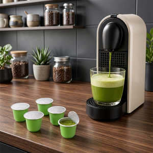 Cápsulas de Matcha a Base de Plantas Compatibles con Máquinas Nespresso, Etiqueta Orgánica Clean, Cápsulas de Té Verde, Suministro al por Mayor - Product Image 1