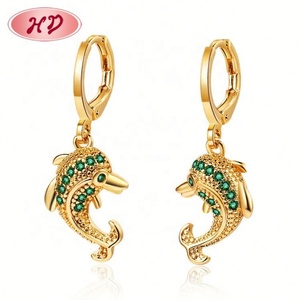 Juego de Joyería de Moda al por Mayor, Tendencia 2023, Dubai, Chapado en Oro de 18K, Forma de Delfín, Cristal de Zirconia, para Compromiso, Fiesta, Boda, para Mujer - Product Image 6