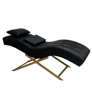 Cama de Pestañas Moderna de Cuero Negro en Oferta, Cama de Belleza Facial Curva Ajustable de Lujo para Uso en Spa, Precio al por Mayor Disponible - Product Image 1
