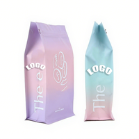 Sacs d'emballage pour chocolat à 8 soufflets latéraux thermoscellables 250g avec valve, en PET/AL/PE de qualité alimentaire, personnalisables