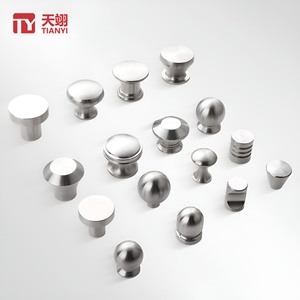 Bouton de tiroir moderne à trou unique en acier inoxydable pour commode, armoire, meuble, cuisine, chambre, salle à manger, hôtel - Product Image 1