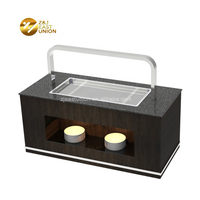 Station de Buffet Mobile pour Banquet, équipement de restauration Commercial, Grain de bois, 1 pièce