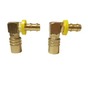 Quick Connectors Fuel Set 90 Degree Swivel Rotating External Thread Brass Fittings Quick Coupling Pipes And Fittings