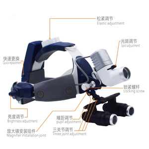 Lampada a testa elettrica portatile ad alta luminosità ad alto ingrandimento per orecchio occhio naso e gola strumenti chirurgici 5W - Product Image 4