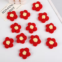 Fleur éternelle artificielle au crochet nouvelle tête de fleur de crochet de laine tissée à la main pour le cadeau de festival