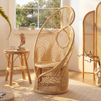 Ensemble Canapé et Fauteuils Rétro en Rotin Tressé Fait Main de Luxe pour Salon – Excellente Qualité