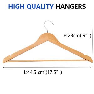 Cintres de costume <span class=keywords><strong>en</strong></span> <span class=keywords><strong>bois</strong></span> pour vêtements Cintres <span class=keywords><strong>en</strong></span> <span class=keywords><strong>bois</strong></span> de qualité supérieure avec logo Cintres de costume solides et durables Natura - Product Image 2