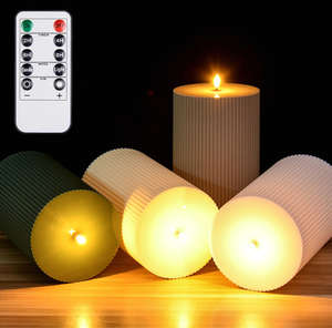 Décoration de mariage en plein air lumière <span class=keywords><strong>LED</strong></span> pilier en plastique <span class=keywords><strong>bougie</strong></span> <span class=keywords><strong>LED</strong></span> alimentée par batterie étanche grande taille 10x25cm 15x25cm <span class=keywords><strong>bougie</strong></span> <span class=keywords><strong>LED</strong></span> - Product Image 5