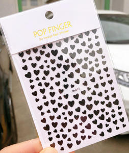 Pegatinas y Calcomanías Autoadhesivas 3D para <span class=keywords><strong>Uñas</strong></span> con Diseño de Corazón Colorido Estilo Francés para el Día de San Valentín - Product Image 5