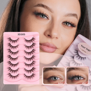 Cils DD Crul Fox Eye 3D Cat Eyes, plateau de cils, marque privée, faux cils synthétiques, bande complète, volume 3D - Product Image 1