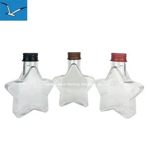 Beş yıldız şekli 100ml gıda sınıfı <span class=keywords><strong>PET</strong></span> plastik sıvı şişe 24 410 alüminyum kap ile suyu içecekler için hediye ambalaj - Product Image 3