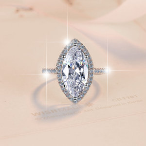 <span class=keywords><strong>Mylove</strong></span> Bague oeil en argent sterling 925 pour femme Bijoux de fiançailles de mariage fin à la mode avec 5ct Moissanite Trendy Style - Product Image 4
