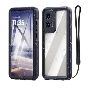 Étuis de téléphone étanches pour Motorola Moto G Stylus 5G 2024, <span class=keywords><strong>coque</strong></span> transparente, protection contre les chocs, couverture intégrale avec bouton - Product Image 1