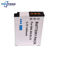 Batería Recargable de Iones de Litio OEM/RingTeam de 1400mAh y 3.7V EN-EL12 para Cámaras Nikon Coolpix S9700 S9500 S9400 S9300 S9100 S8200