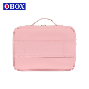 Trousse de maquillage Obox grande capacité rose matelassée avec miroir, sac de rangement de voyage pour femmes - Product Image 5