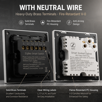 Prise Intelligente Murale Tuya Zigbee WiFi Type 86, 1, 2, 3 ou 4 Gangs, 13A, Interrupteurs Modulaires à Bouton Poussoir pour Éclairage, Vente en Gros