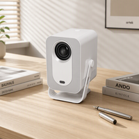 Projecteur Portable Sans Fil Double Bande 2.4/5G WiFi6 BT5.0 avec Mise au Point Électrique, Prise en Charge du Multimédia et Batterie pour Fêtes en Extérieur