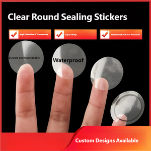 สติกเกอร์ซีลใสแบบแผ่นกลม ป้องกันการแกะ ฉีกขาด หรือเปลี่ยนแปลง  สำหรับบรรจุภัณฑ์อาหาร เครื่องดื่ม และเครื่องสำอาง - Product Image 3