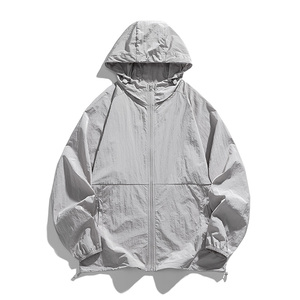 เสื้อโค้ท UPF50 + ครีมกันแดดสำหรับใส่ทำกิจกรรมยามว่างกลางแจ้งคอตั้งระบายอากาศได้ดีพิมพ์โลโก้ - Product Image 3