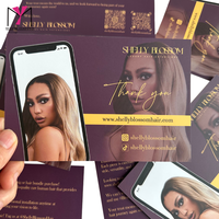 Cartes de remerciement en papier durable MUYANG en promotion – Toutes couleurs, conseils de soins capillaires inclus
