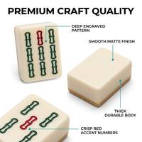 Ensemble de Mahjong de luxe chinois 160 pièces en acrylique gravé 4 couches – Entrepôt américain |   Tapis en néoprène à imprimé léopard |   Social portable