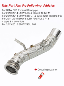 Tubo de escape de coche SYPES para BMW N55 motor F10 F11 <span class=keywords><strong>535i</strong></span> <span class=keywords><strong>GT</strong></span> F07 F06 F12 F13 640i F01 740Li F20 F21 135i 135ix M4 F80 F82 - Product Image 3