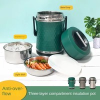 Auslaufsichere, tragbare Edelstahl-Lunchbox für Outdoor-Arbeit, Langzeit-Wärmeerhaltung, lebensmittelecht