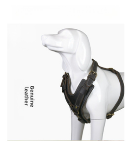 Großhandel Robustes <span class=keywords><strong>Leder</strong></span>-Hundegeschirr Y-förmig Anti-Würge-Brustgurt 4mm Dickes Echtes Rindsleder für Große Rassen - Product Image 2