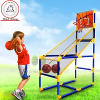 Juguetes de aro de baloncesto grande para niños, estantes de tiro móviles ajustables para interior y exterior, juguetes interactivos deportivos, Bird King