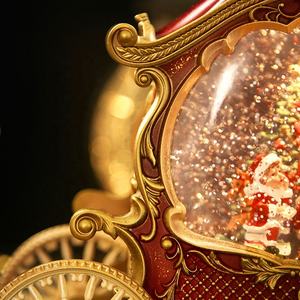 عرض ساخن عربةيقطينية للكريسماس فانوس راتينج كرة الثلج مع مصابيح ليد والموسيقى زينة زخرفية للهدايا المنزلية - Product Image 6