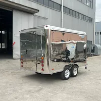 Chariot mobile de restauration populaire en acier inoxydable pour hot-dogs, frites, chocolat et desserts, idéal pour le camping et l'extérieur, à vendre en Allemagne