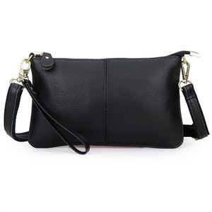 Bolso de Mano con Cierre de Cremallera de PU, Bolso de Cuero Suave con Correa para la Muñeca, Bolso Bandolera con Correa Desmontable, Bolso Elegante para Viajes y Uso Diario - Product Image 1