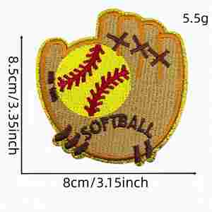 Patchs brodés thermocollants sur le thème du softball pour le jour du match de baseball - Product Image 4