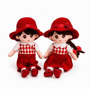 럭셔리 웨딩 커플 플러시 인형 프리미엄 부드러운 벨벳 봉제인형, 로맨틱한 침대 장식 선물, OEM 맞춤 제작 가능 - Product Image 1