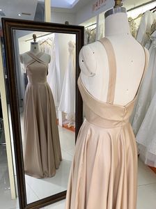 Robes <span class=keywords><strong>de</strong></span> mariée sans manches champagne pour demoiselles <span class=keywords><strong>d</strong></span>'<span class=keywords><strong>honneur</strong></span> | Robes <span class=keywords><strong>de</strong></span> soirée <span class=keywords><strong>de</strong></span> bal élégantes - Product Image 6