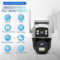 Caméra PTZ V380, nouveau modèle, petite et mini, 1,5 pouce, caméra de sécurité CCTV sans fil, IP, double objectif, WIFI, caméra PTZ extérieure, réseau