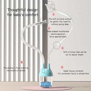 Aspirateur nasal manuel sans BPA pour bébé nettoyeur de nez à haute pression dispositif d'<span class=keywords><strong>aspiration</strong></span> alimenté par <span class=keywords><strong>aspiration</strong></span> pour bébé dessin animé - Product Image 3