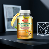 Gummies multivitaminées personnalisées OEM, nutrition équilibrée, complément alimentaire, 50 pièces, poids net 120g par bouteille