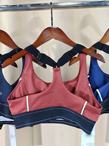 Toptan aynı marka ön Logo moda Yoga Pilates streç dikişsiz nervürlü yüksek kaliteli tozluk kadınlar için 2 parça setleri - Product Image 6