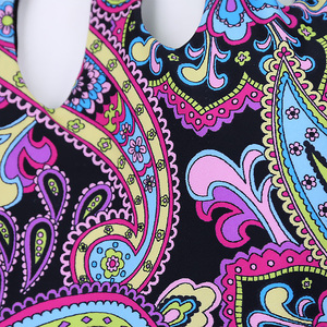 2021 traje de baño Sexy de una pieza para mujer hombro ajustable con volantes Flora Paisley estampado de leopardo cuello en V traje de baño Push-up - Product Image 4