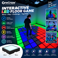Lantai LED Interaktif Kustom untuk Permainan, Mengaktifkan Pencahayaan Panggung, Lantai Dansa Grid untuk Permainan Hopscotch dan Lantai Lava