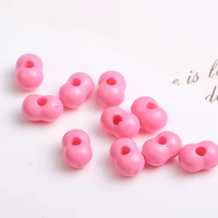 Perles acryliques colorées 50g/sac 5 * 8mm Perles rondes en résine ABS Jouets DIY pour enfants Perles pour bracelets Accessoires faits à la main