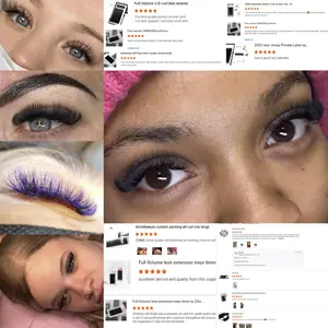 Thiết Kế Mới Lông Mi Mở Rộng Khay Cá Nhân Nguồn Cung Cấp Bán Buôn Matte Chồn Cashmere Khối Lượng Lash Khay Nguồn Cung Cấp